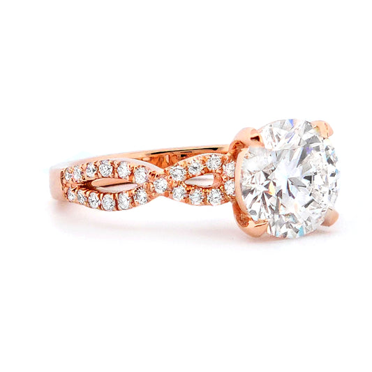 Engagement Ring with Twisted Shank
