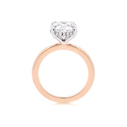 Round Engagement Ring with Hiding Halo