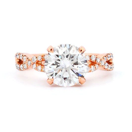 Engagement Ring with Twisted Shank