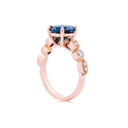 Blue Topaz Engagement Ring