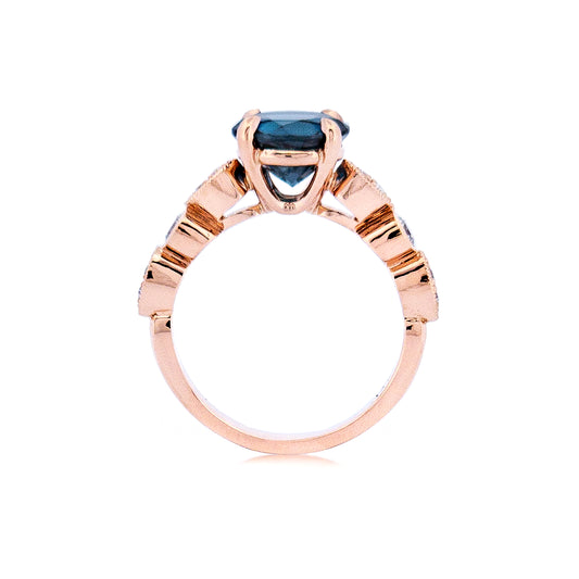 Blue Topaz Engagement Ring