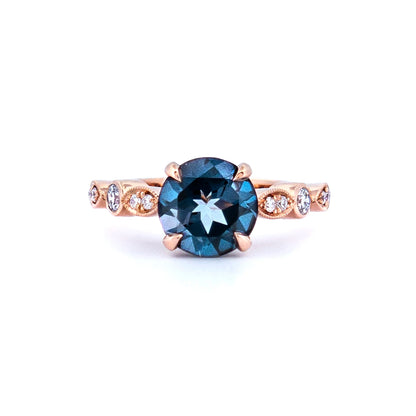 Blue Topaz Engagement Ring